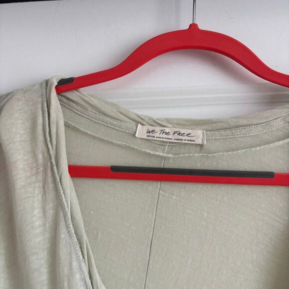 We The Free Ponderosa Tee Sz M Linen Blend Lounge Green - Picture 8 of 10